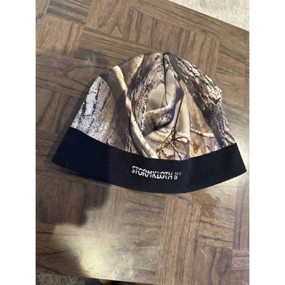 StormKloth II Realtree Camo Beanie Hat Fleece Lined Hunting Stretch Cap S/M